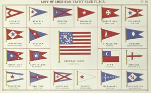 Liste over American Yacht Club Flag, fra Lloyds Register of Shipping, 1881 af English School