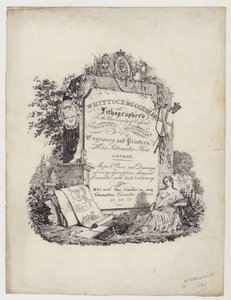 Litograf, Whittock & Goodman, handelskort af English School