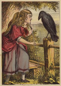 Lille Bo-Peep (farvet gravering) af English School