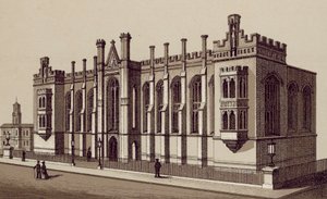 Liverpool: Liverpool College, Shaw Street (litografi) af English School
