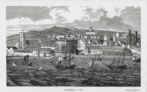 Liverpool i 1680 (kobberstik) af English School