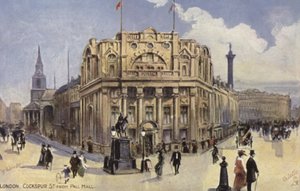 London, Cockspur Street fra Pall Mall af English School