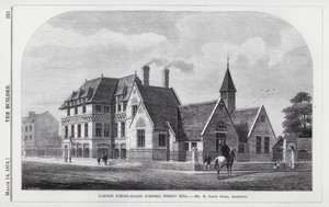 London School-Board Schools, Forest Hill (gravering) af English School