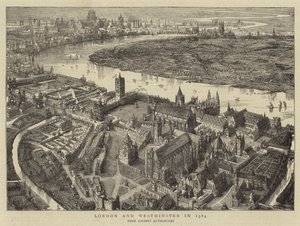 London og Westminster i 1584 af English School
