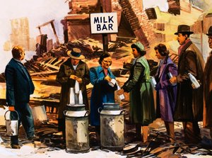 London under Blitz af English School