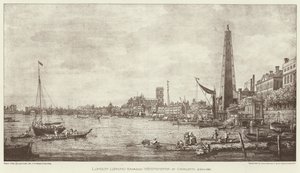 London ser mod Westminster (litho) af English School