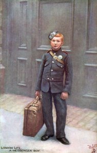London messenger boy (farve litho) af English School