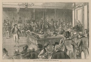 Lord John Russell introducerer reformlovforslaget af English School