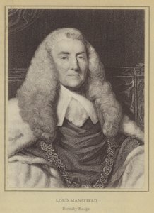 Lord Mansfield, Barnaby Rudge (litho) af English School