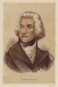 Lord Nelson (farve litho) af English School