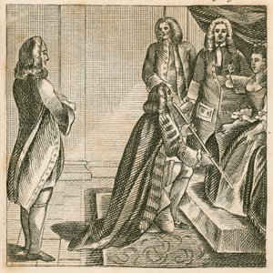 Lord Oxford træder tilbage som Lord High Treasurer for dronning Anne af English School