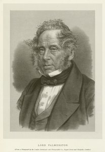 Lord Palmerston (litho) af English School