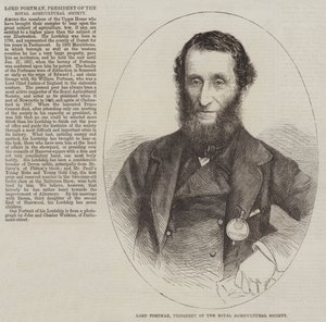 Lord Portman, præsident for Royal Agricultural Society (gravering) af English School