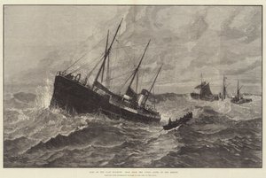 Tab af klanen Macduff, båd fra Upupa på vej til undsætning (gravering) af English School