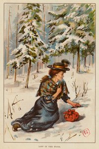 Lost in the Wood (farve litho) af English School