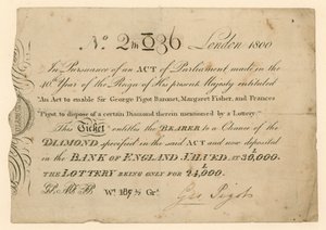 Lotteri for at vinde en diamant, 1800 af English School