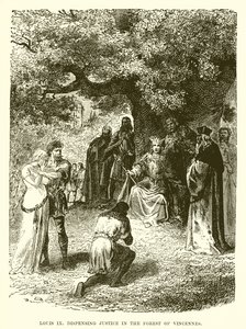 Ludvig IX. uddeler retfærdighed i Vincennes-skoven