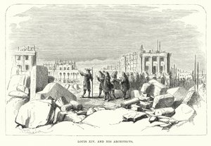 Ludvig XIV og hans arkitekter (gravering) af English School