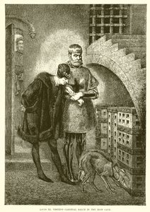 Louis XI besøger kardinal Balue i jernalderen af English School