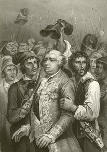 Ludvig XVI truet af pøbelen under deres besøg i Tuilerierne af English School
