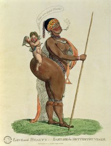Kærlighed og skønhed - Sartjee the Hottentot Venus, 1810 af English School