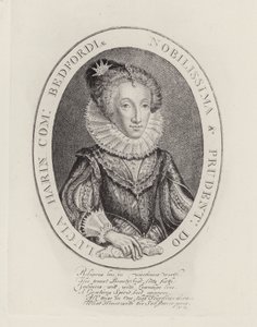 Lucy Harrington, grevinde af Bedford (gravering) af English School