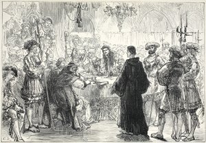 Luther før diæten i Worms, illustration fra The History of Protestantism af James Aitken Wylie (1808-1890), pub. 1878 af English School