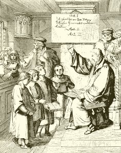 Luther underviser børn af English School