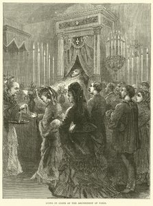 Liggende i tilstanden af ærkebiskoppen af Paris, 1871 af English School