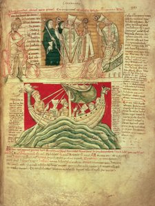 MS CCC 157 s.383 Synerne drømt af kong Henrik I i Normandiet i 1130, fra Worcester Chronicle, c.1130-40 (vellum) indsat c.1140 af John of Worcester i krøniken påbegyndt af Firenze af Worcester (d. 1118); en af de tidligst overlevende kroniske af English School