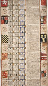 MS Lewis E 201 sektion 3, Chronicle of the History of the World from Creation to Woden, med en genealogi af Edward IV, c.1461 af English School