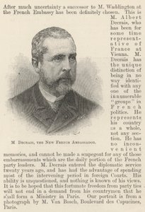 M Decrais, den nye franske ambassadør (gravering) af English School