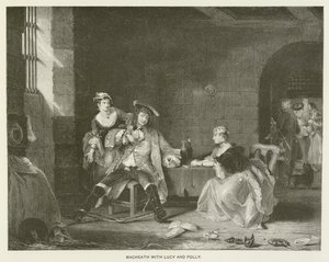Macheath med Lucy og Polly (gravering) af English School