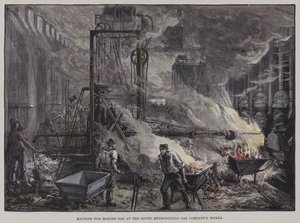 Maskine til fremstilling af gas på South Metropolitan Gas Companies værker, London af English School
