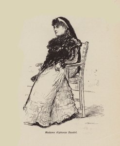 Madame Alphonse Daudet (litografi) af English School