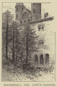 Magdeburg, Vor Frue Kloster (gravering) af English School