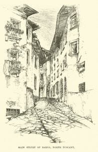 Hovedgaden i Barga, det nordlige Toscana af English School