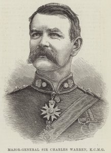 Generalmajor Sir Charles Warren, KCMG (gravering) af English School