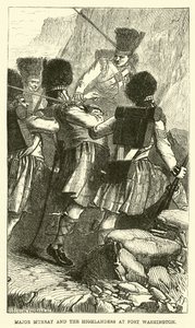 Major Murray og Highlanders ved Fort Washington af English School