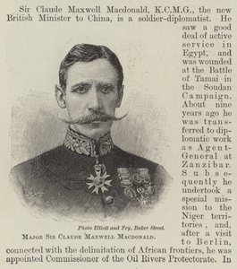 Major Sir Claude Maxwell Macdonald (gravering) af English School