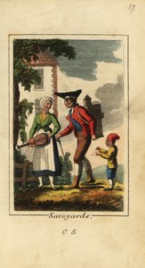 Mand og kvinde fra Savoyen eller Savoie af English School