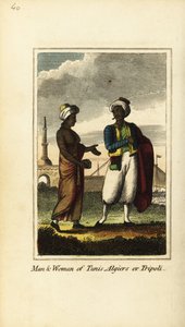 Mand og kvinde fra Tunis, Algier eller Tripoli af English School