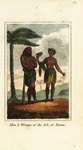 Mand og kvinde på Isle of Tanna, Vanuatu af English School