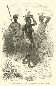 Mann und Frau des Nuehr-Stammes am Weißen Nil von English School