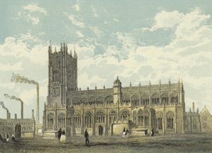 Manchester Cathedral, South East View af English School