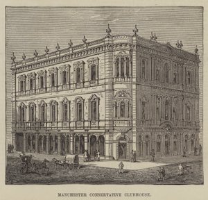 Manchester Conservative Clubhouse (gravering) af English School