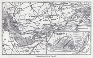 Manchester Ship Canal (litho) af English School