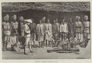 Manipur-fanger fanget ved Palel (gravering) af English School