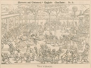 Engelske manerer og skikke; Vauxhall Gardens, London af English School