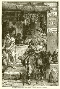 Manerer af romerske slaver.--Gade i Pompeji af English School